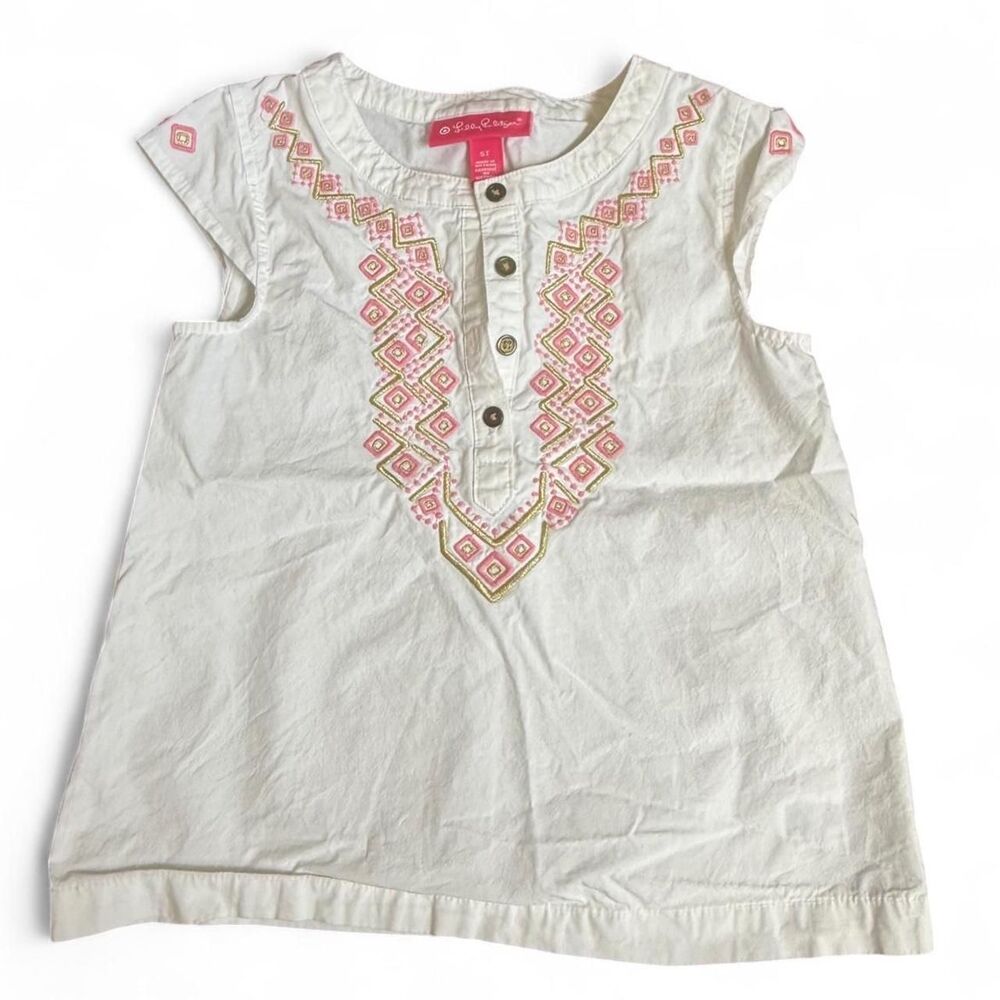 Lilly Pulitzer at Target white babydoll top size 5T
